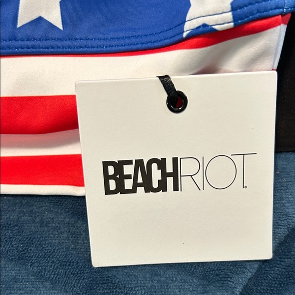 Beach Riot Red, White, and Blue Stars and Stripes Bikini Top - Picture 2 of 7